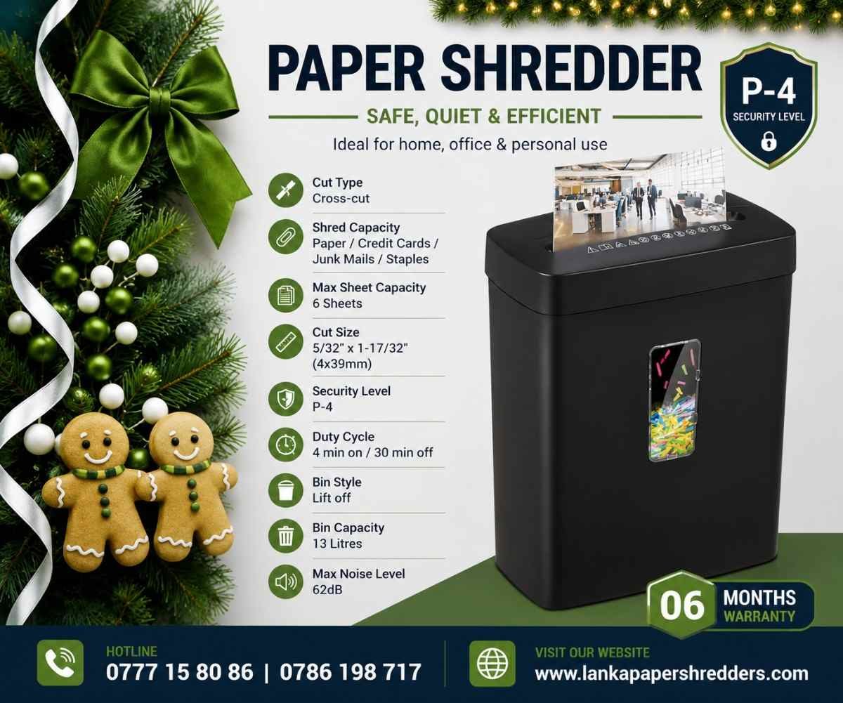 CD 220P Paper Shredder Sri Lanka. Cross Cut Paper Shredder Colombo Sri Lanka