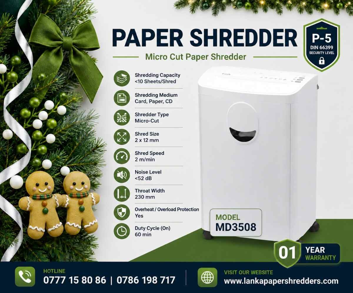 MD 3805 Paper Shredders Sri Lanka. Microcut Paper Shredder Colombo Sri Lanka